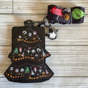🎃Loungefly Disney NBC Christmas Tree Lanyard CardHolder